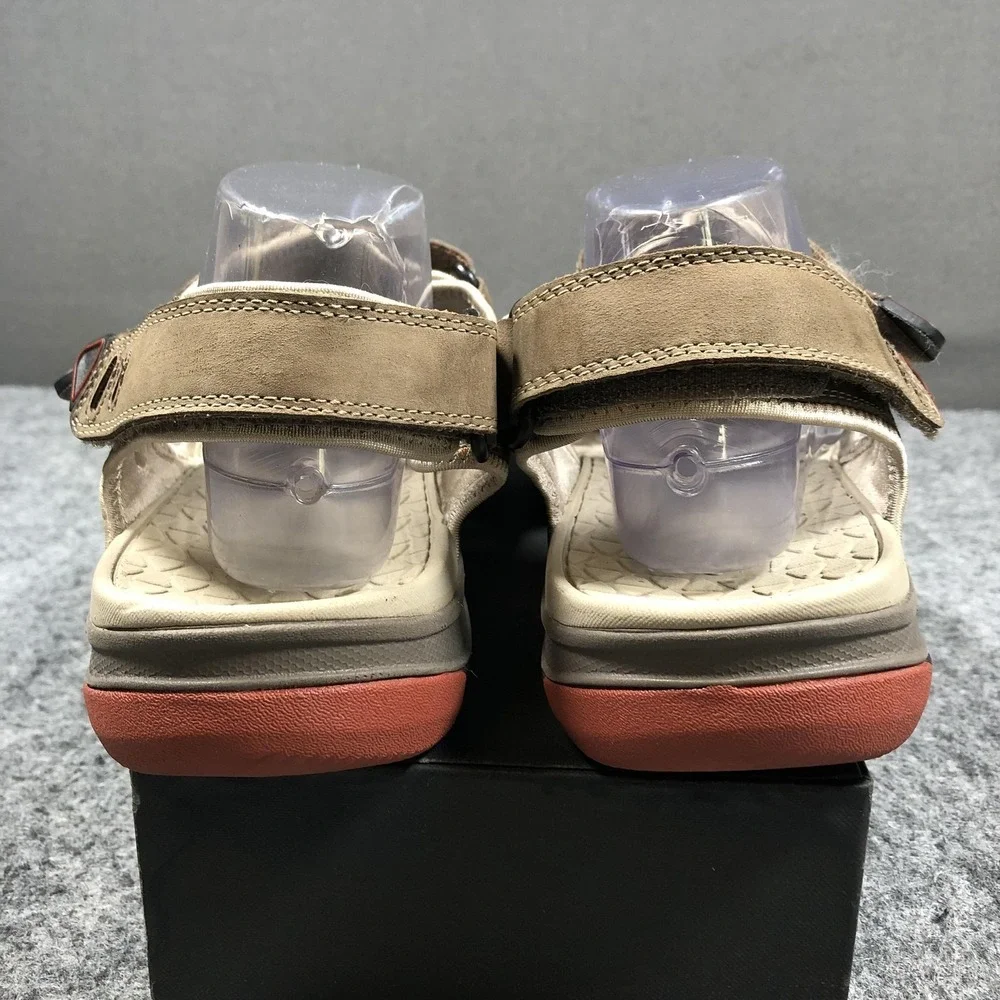 Clarks WaveWalk Sandals Mens 12 Tan Suede Adjustable Sport Water Friendly
